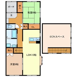 西掛川駅 徒歩18分 1-2階の物件間取画像